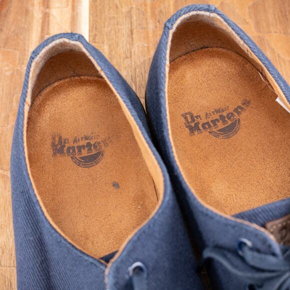 Dr Martens Mens Delray Oxford Shoes Navy Blue Canvas Twill Size 11 Lace Up - Picture 7 of 10